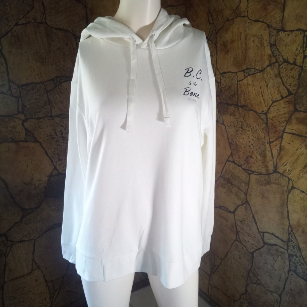 a new day White Hoodie Sweatshirt Bc To The Bone